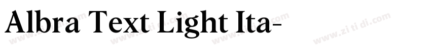 Albra Text Light Ita字体转换